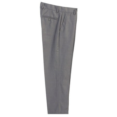 Boys Gray Flat Front Formal Special Occasion Dress Pants 8-18