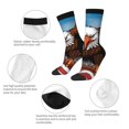 thumbnail image 3 of Yiaed Cartoon Bald Eagle USA Print Great elasticity Crew Socks Sports socks for Men and Women, 3 of 5