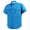 13 Vivid Blue, variant on Tuna Men's Fishing UPF 50+ Sun Protection Anti-Static Waterproof Breathable Quickly Dry Hiking Short Sleeve Shirts Vivid Blue 13 Large