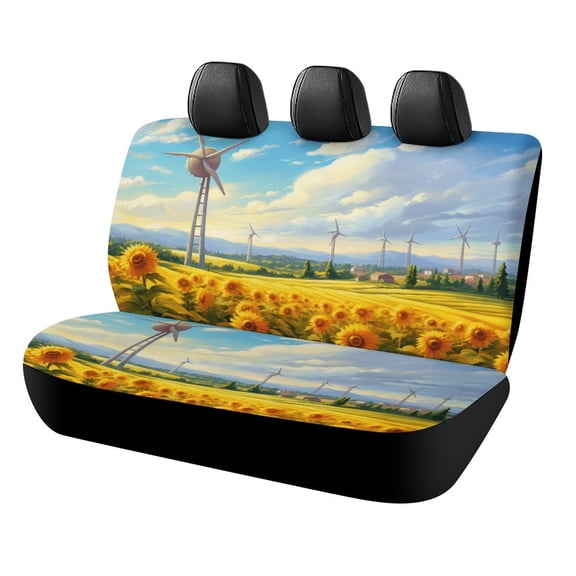 Sunflower Car Rear Seat Cover Accessories Universal Fit Car Seat Covers Durable