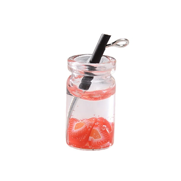 Bearachild Llavero Decoraciones Llavero Etiqueta Llavero Llavero Botellas Colgante Fresa Mujer Accesorio Multifuncional Llavero Artesanía Blanco11*14mm Bearachild HA061535-02