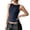 Navy, variant on Stretch Sleeveless Fitted Bodice Tank Top with Tie Front Detail Casual Summer Layering Polyester Top Dress Top Tops for Women Spandex Crop Ally Tops Women Camisole Satin Top for Women Slim