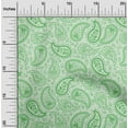 thumbnail image 2 of oneOone Cotton Jersey Green Fabric Asian Paisley Sewing Craft Projects Fabric Prints By Yard 58 Inch Wide, 2 of 5