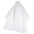 thumbnail image 4 of WHAMVOX Bride to Be Charming Bridal Veil Gauze Material Veil Bride Miss 70x8cm White, 4 of 8