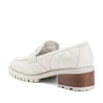 thumbnail image 3 of Marc Fisher Women's Dantea Quilted Stacked Heel Shoes Loafers (Ivory, 8.5), 3 of 8