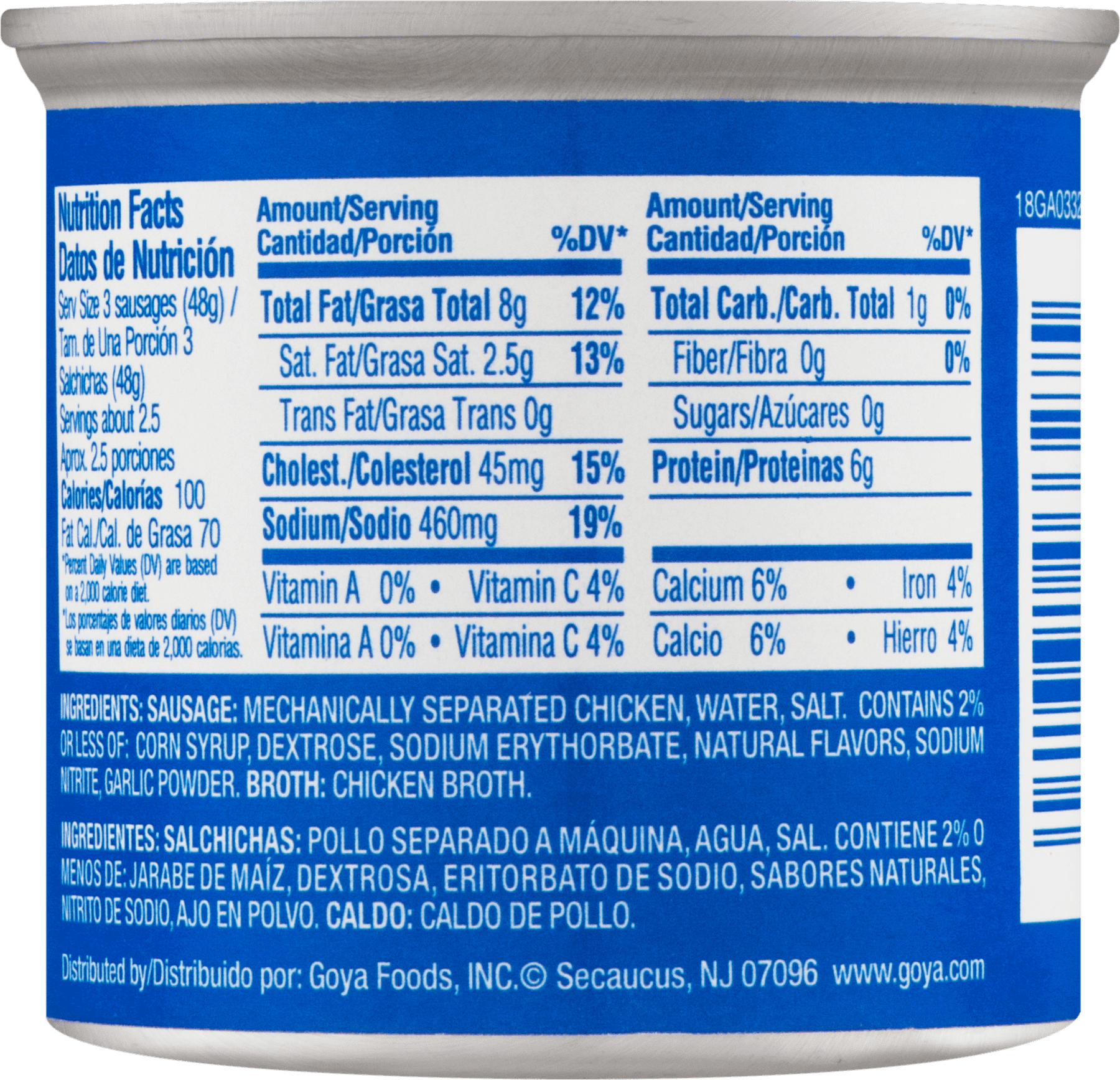 Goya Chicken Vienna Sausages, 4.75 oz Can