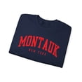 thumbnail image 3 of Montauk New York Sweatshirt Gifts Crew Neck Shirt Long Sleeve Unisex, 3 of 7
