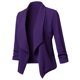 thumbnail image 1 of Mujeres Sólido Blazers Cardigan Escudo Mangas largas Frente abierto Fruncido asimétrico Casual Busin Abanopi Morado/XXL, 1 of 3