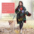 thumbnail image 4 of I Love My Dogs Art Wearable Oversized Blanket,Wearable Blanket Hoodie for Adults,Cozy Hooded Blankets with Super Pockets,Super Warm Fuzzy Pullover for Women & Men, 4 of 6
