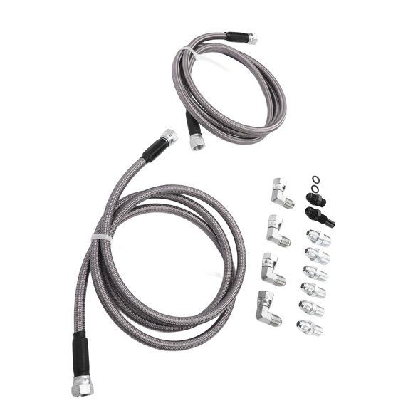 Transmission Oil Cooler Line Kit, Leakproof 6AN 70 Inch High Longevity Stainless Steel PTFE Transmission Oil Cooler Hose Kit for 4L80E TH350 TH400 4L60E 700R4