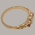 thumbnail image 5 of LBG British Made 10k Rose Gold Real Natural Opal & Ruby Womens Statement Ring - 33 size options - Size 8, 5 of 9
