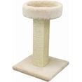 thumbnail image 6 of French Flair Elevated Cat Scratch Post with Cat Bed, Compact and Stylish Elevated Cat Bed with Plush Carpet and Sisal Scratching Post, Perfect for Sleep and Play Light Gray, 6 of 12