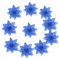 thumbnail image 2 of POINTERTECK 10Pcs/Set Christmas Flowers Trees Xmas Decor Glitter Wed Birthday Party 8cm, 2 of 2