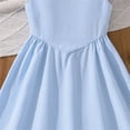 thumbnail image 6 of HAYIMI Child Kids Girls Square Neck Summer Dress Striped Casual For Casual Party Dresses Lovely Special Occasion Back To School Swing Flowy Sundress, 6 of 8