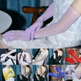 thumbnail image 3 of Unisex Sheer Shiny Seamless Long Gloves Ladies Bridal Pantyhose Tights Stockings, 3 of 7
