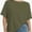 Army green, variant on Women's Oversized Short Sleeve T-Shirt - Loose Fit Crewneck Basic Tee, Casual Summer Top with Rolled Sleeves