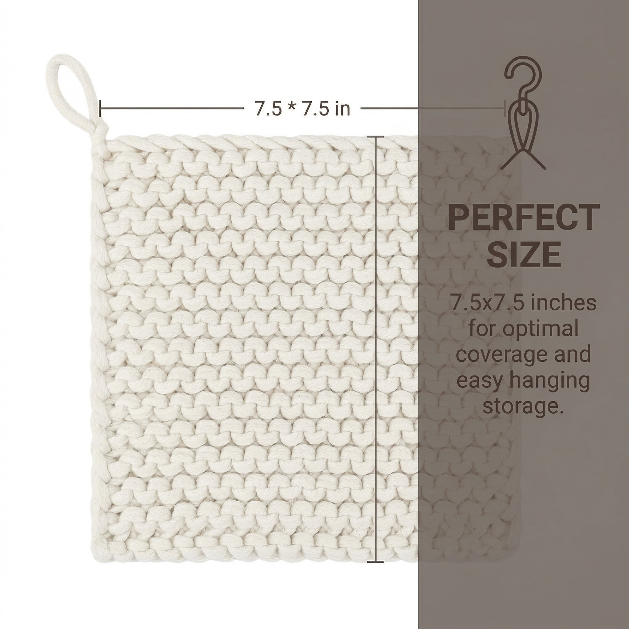 Unique Bargains Heat Resistant Pot Holders and Non-Slip Hot Pads Beige 1Pcs