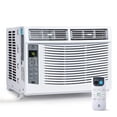 thumbnail image 1 of Ourlova Window Air Conditioner 6000 BTU Cools 250 Sq Ft Wifi Enabled Smart AC with Remote App Control Easy Install Kit Energy Efficient Cooling for Large Rooms White, 1 of 7