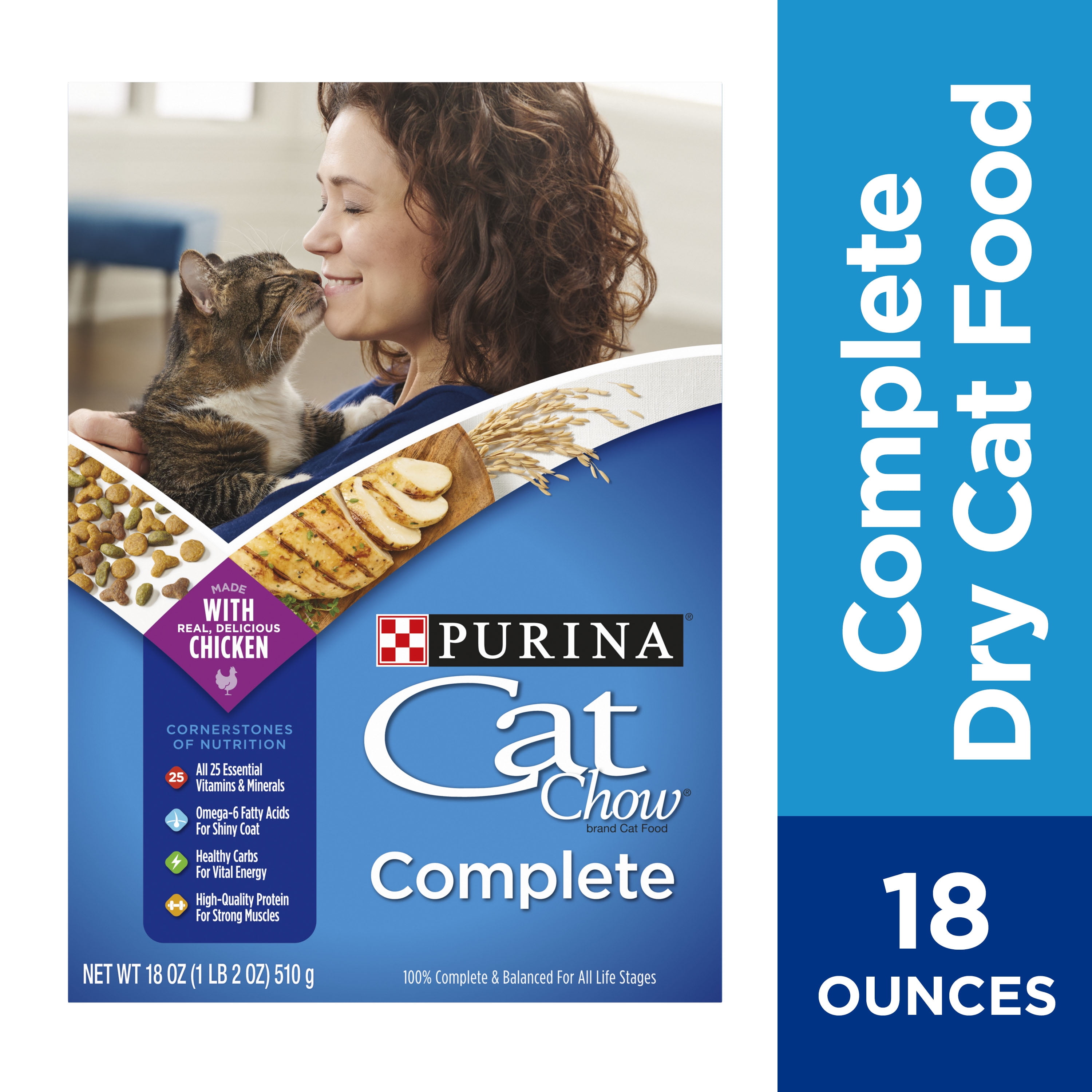 Purina Cat Chow High Protein Dry Cat Food Complete 18 Oz Box 