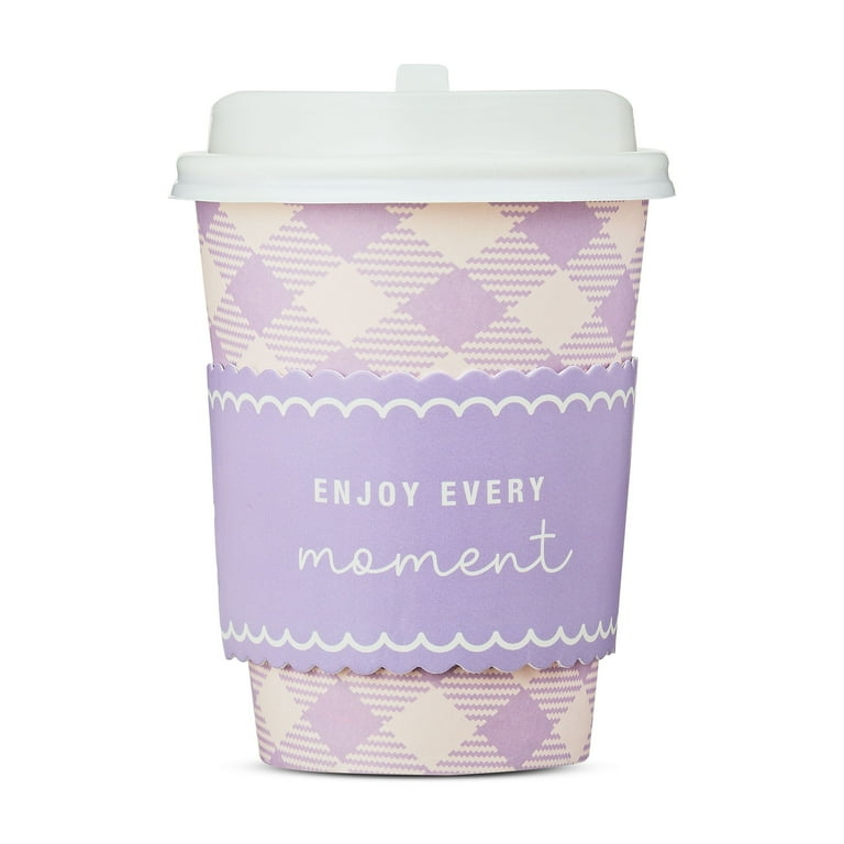 Easter Multicolor Flower and Check Hot Drink Disposable