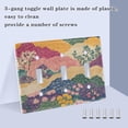 thumbnail image 3 of Yayeee Toggle Light Switch Wall Plate 2-Gang 4.56"x4.48" Decorative Outlet Cover, Green Floral Wave, 3 of 7
