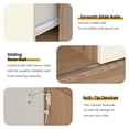 thumbnail image 5 of Manxile Entryway Cabinet, Kitchen Storage Cabinet, Farmhouse Buffet Sideboard with 2 Drawers and Sliding Door,Coffee Bar with Storage for Dining Room Living Room, 5 of 7