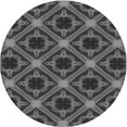 thumbnail image 1 of Ahgly Company Indoor Round Patterned Gray Area Rugs, 3' Round, 1 of 6