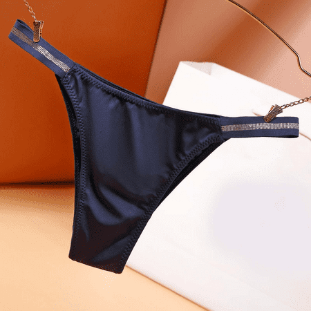 Fulorrnie Underwear for Women Plus Size Bikini Seamless Comfort Panties Sport Cute Hiphuggers Breathable Panty Dark Blue M