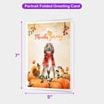 thumbnail image 5 of Happy Thanksgiving Afghan Hound with Turkey Pumpkins Autumn Vibes 5x7in Folded Greeting Card Dog Lover Single Note Card with Envelope - 12018, 5 of 5