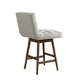 thumbnail image 3 of Armen Living Elias Brown Solid Wood Upholstered 26" Counter Height Swivel Barstool with Morning Fog Fabric Seat, 3 of 7