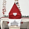thumbnail image 3 of Bueautybox Santa Hat Chair Back Suit Slipcovers for Home Kitchen Dining Room Holiday Party, 3 of 6