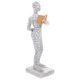 thumbnail image 1 of Figura de mujer leyendo en el escritorio, escultura de resina, estatua abstracta, decoración del hogar, decoración de oficina, 1 of 7
