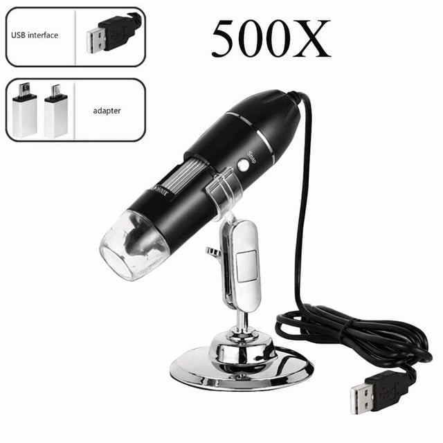 Microscope Numérique Caméra 1600X 1000X 500X avec USB Type C - Microscope Électronique Portable pour Soudure et Réparation de Cellulaire