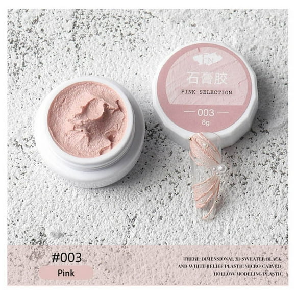 mtvxesu Poudre pour Ongles Colle de Plâtre Micro Tridimensionnelle Soulagement Peinture de Couleur pour Ongles Colle Sculptée Vente