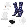 thumbnail image 4 of Fotbe Skull flower leaf purple Calcetas Largas con Estampado para Hombre y Mujer – Calcetas de Compresión Transpirables y Elásticas, Viajar y Uso Diario Talla 5-11, 4 of 6