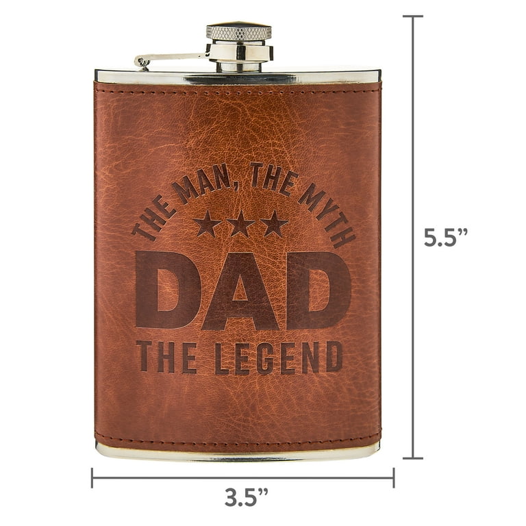 8oz Any Man Can Be a Father Stainless Steel Flask 8oz Any Man Can Be a Father Stainless Steel Flask