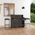 thumbnail image 1 of vidaXL 5 Piece Garden Bar Set with Cushions Grey, 1 of 5