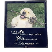 FASHIONCRAFT Pet Memorial Picture Frame - Engraved Metal Remembrance Photo Frame with Bereavement Sentimental Quote - for Loss of Dog,Cat or Any Pet - Black Memorial Sympathy Picture Frame 6 x 4
