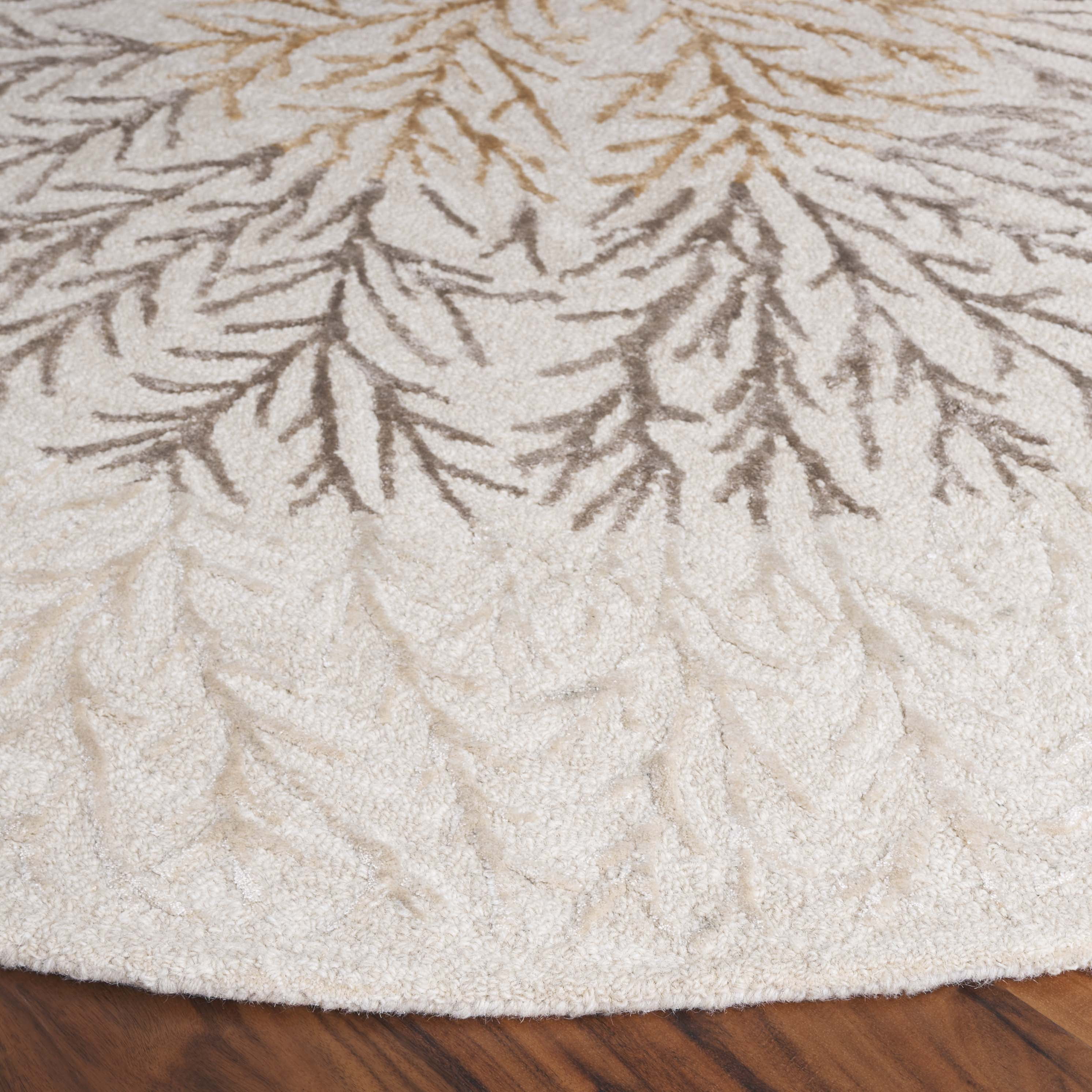 SAFAVIEH Soho Roger Abstract Area Rug, Beige/Brown, 6' x 6' Round