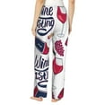 thumbnail image 3 of Disketp Red Wine Glass Bottle Print Women'S Comfy Pajama Pants Casual Drawstring Palazzo Lounge Wide Leg Pants, 3 of 9