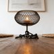 thumbnail image 5 of Centro de mesa de candelabro de jaula de hierro – Decoración con cadena negra, soporte metálico moderno para vela de pilar o vela de té, acabado mate, acento de mesa de comedor de salón, 6,1"x4,5", 5 of 6