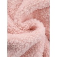 thumbnail image 5 of INSPIRE CHIC Womens Pajama Bottoms Fleece Fuzzy Elastic Waistband Loungewear Plush Warm Winter Long Pants with Pockets XS Pink, 5 of 5