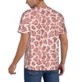 thumbnail image 2 of Zufioo Rose Gold Abstract Spots Print Men's Baseball Short Sleeve, Moisture Wicking Button-Down Hip Hop Tee-Medium, 2 of 7