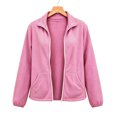 thumbnail image 6 of Husipze Women's Fleece Jacket Lightweight Full Zip Stand Collar Soft Warm Fall Winter Outerwear with Side Pockets Pink S, 6 of 6