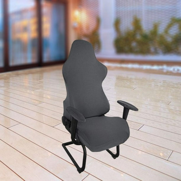 Elásticas para Sillas de , Lavables, Extraíbles, de Poliéster, Sólido, Suave, Sillón, de Asiento, Funda para Silla de Computador , gris oscuro Macarena Funda para sillón