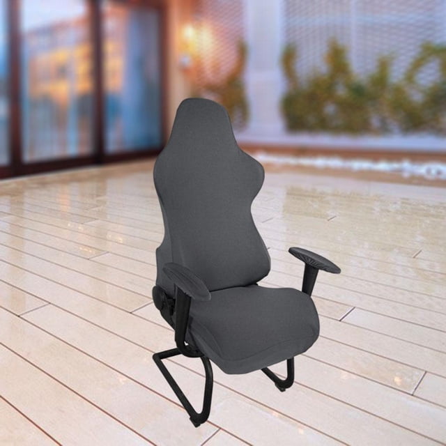 Elásticas para Sillas de , Lavables, Extraíbles, de Poliéster, Sólido, Suave, Sillón, de Asiento, Funda para Silla de Computador , gris oscuro Macarena Funda para sillón