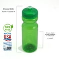 thumbnail image 3 of Rolling Sands BPA-Free 24 Fluid Ounce Green Sports Water Bottles, Bulk 100 Pack, Made in USA, 3 of 9