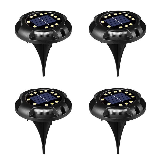 4PCS Luz solar enterrada-12LED Luz blanca (Luz azul lateral) Vhermosa CPB-US-DYP530-5