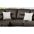 thumbnail image 7 of Poundex Furniture Faux Leather Fabric 3-Pc Sectional in Espresso, 7 of 7