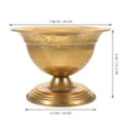 thumbnail image 2 of OULII Durable Vintage Gold Distressed Floral Urn Planter for Flowers European Style Iron Metal Design 7.5 Inch, 2 of 6